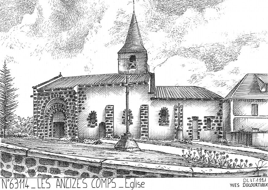 N 63114 - LES ANCIZES COMPS - église